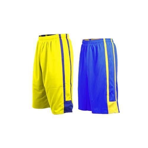 【INSTAR】男女雙面穿籃球褲-運動短褲 台灣製 寶藍黃