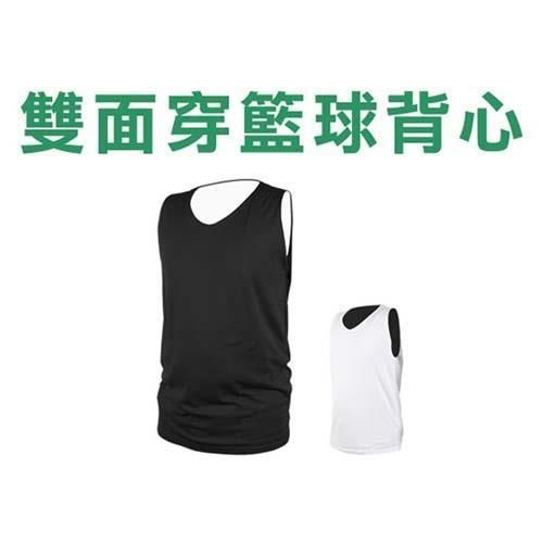 【INSTAR】男女雙面穿籃球背心-台灣製 運動背心 黑白