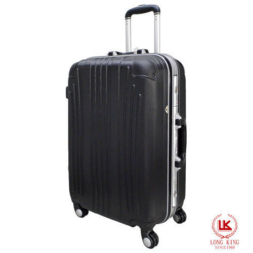 【LONG KING】20吋ABS鋁合金框海關鎖行李箱( LK-8005N/20-黑)
