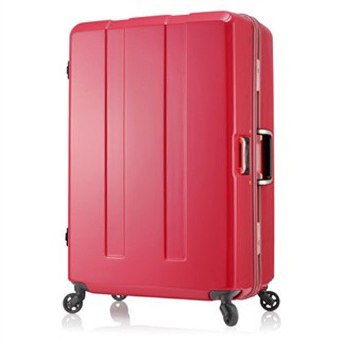 日本 LEGEND WALKER 6703-64-26吋 電子秤鋁框輕量行李箱 橘紅
