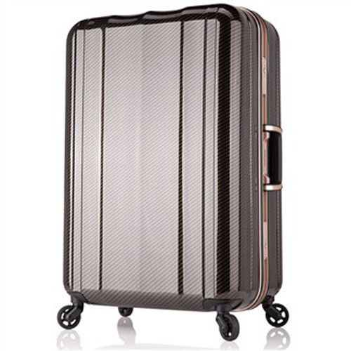 日本 LEGEND WALKER 6702-64-26吋 鋁框超輕量行李箱 碳纖黑