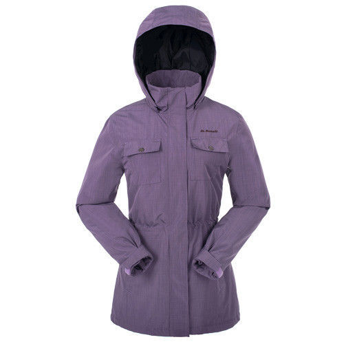 【聖伯納 St.Bonalt】女-立領英倫風時尚防水機能連帽式風衣-紫色(80169)