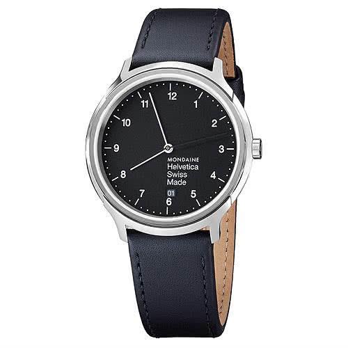 MONDAINE 瑞士國鐵設計系列腕錶 - 黑/40mm