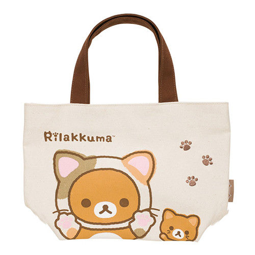 San-X 拉拉熊快樂貓生活系列帆布手提袋