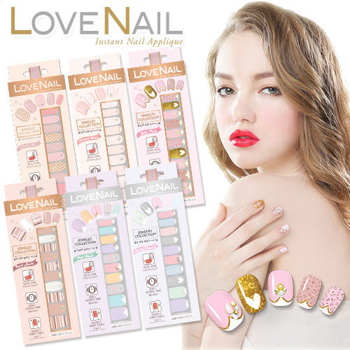 【LOVE NAIL】持久指甲油貼-水鑽珠寶盒系列(精選6入組)