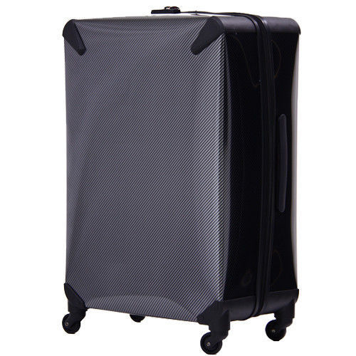 日本 LEGEND WALKER 5400-68-28吋 PP+鋁合金拉鍊行李箱 碳纖黑