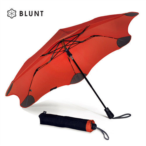 【紐西蘭BLUNT 保蘭特】抗強風防反傘抗UV時尚雨傘(折傘 XS_Metro 動感紅)