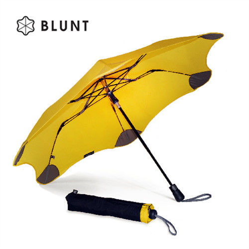 【紐西蘭BLUNT 保蘭特】抗強風防反傘抗UV時尚雨傘(折傘 XS_Metro 糖果黃)