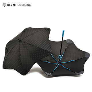 【紐西蘭BLUNT 保蘭特】抗強風防反傘抗UV反光時尚雨傘(直傘小號Blunt mini+風格藍)
