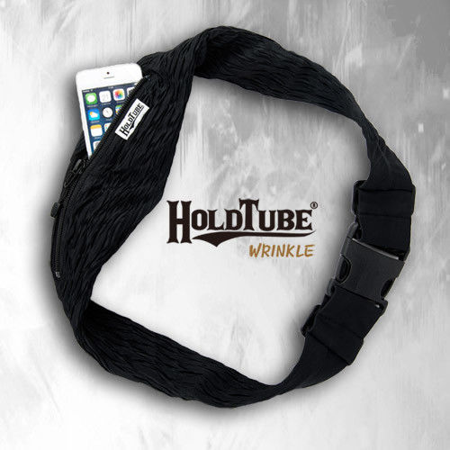 【HOLDTUBE】運動腰帶-單口皺褶袋-純粹黑