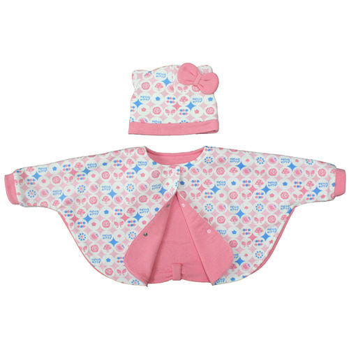 【BabyTiger虎兒寶】三麗鷗 HELLO KITTY 日式和風花布披風+造型帽 (花色)