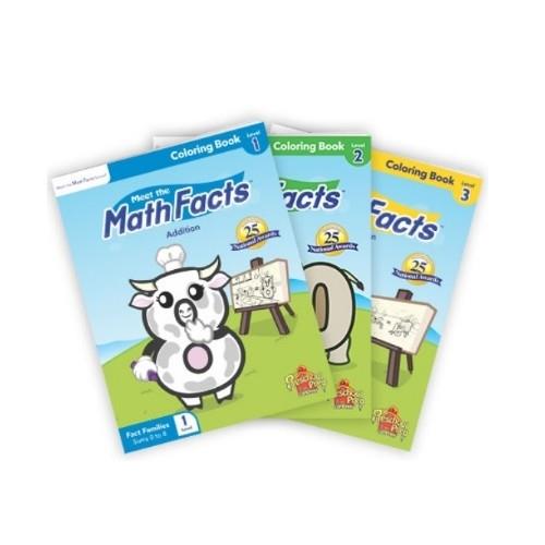 【美國PreSchool Prep 】Math Facts Coloring Books 數學加法著色本(3本)