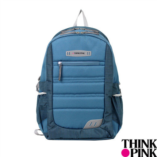 THINK PINK - 義大利品牌 極緻輕量系列 明亮層次 後背包 - 淺藍色