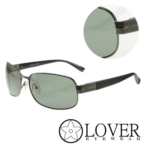 【Lover】精品金屬墨綠太陽眼鏡(9113-C03)