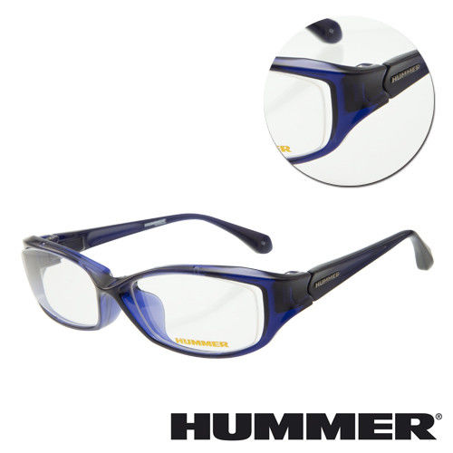 【HUMMER】粗框亮面藍光學眼鏡(02-H3-1002-C4)