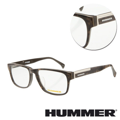 【HUMMER】方形板材琥珀金邊條光學眼鏡(02-H2-313x-C4)