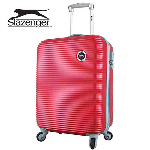 【英國 Slazenger 史萊辛格】20吋 珠光橫條紋行李箱/拉桿箱/登機箱