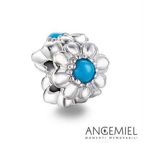 Angemiel安婕米 925純銀珠飾 藍色花蕊 串珠