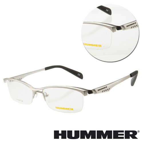 【HUMMER】鈦金屬框銀色光學眼鏡(H1-1004-C3)