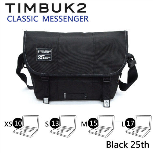 【美國Timbuk2】經典郵差包-Black 25th(M)