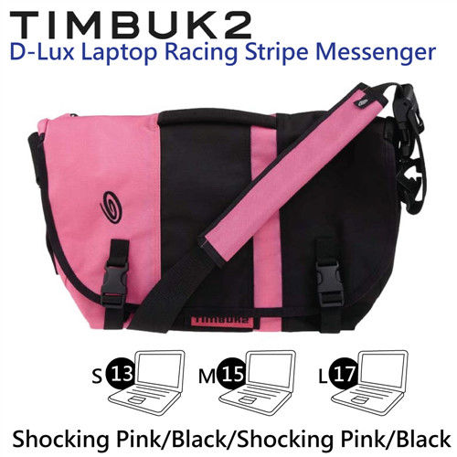【美國Timbuk2】D-Lux 筆電抗震郵差包- Shocking Pink/Black/Shocking Pink/Black (M)