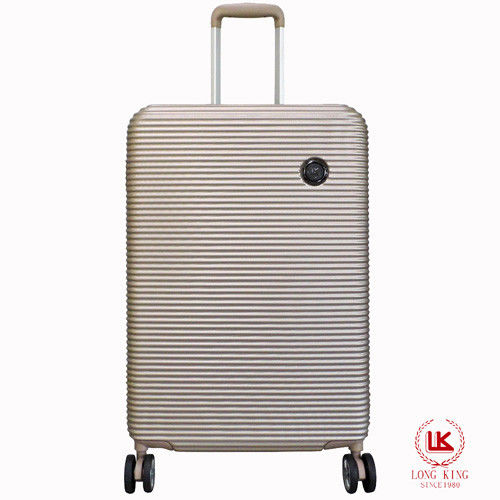 【LONG KING】20吋輕量型鑽石紋行李箱LK-8012-香檳金