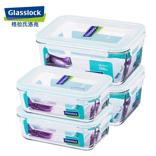 【GlassLock】強化玻璃保鮮盒-樂活四件組
