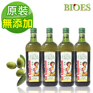 【囍瑞 BIOES】 萊瑞特級初榨冷壓100％純橄欖油（1000ml－4入）
