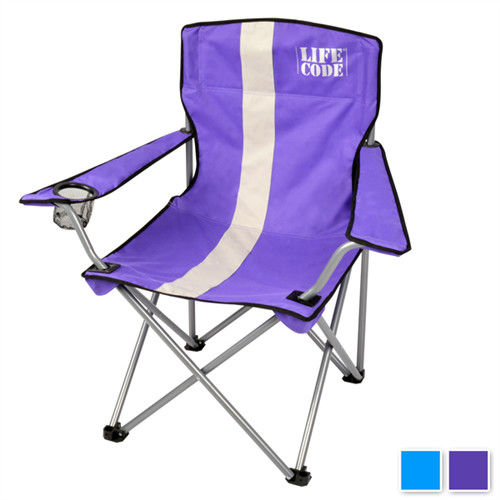 LIFECODE《樂活》加粗折疊扶手椅-紫色/藍色-2色可選-行動