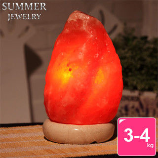 【SUMMER寶石】《3-4公斤》喜馬拉雅山玫瑰鹽燈(超值回饋-居家必備)