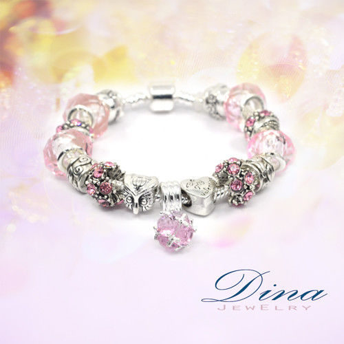 DINA JEWELRY蒂娜珠寶  奇幻粉紅 潘朵拉風格 設計手鍊