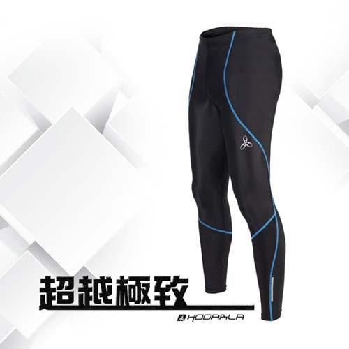 【HODARLA】男女光速緊身長褲-緊身褲 台灣製 慢跑 路跑 籃球 內搭褲 黑藍 小腿壓花布料