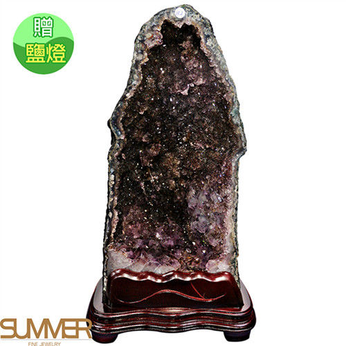 【SUMMER寶石】《13.2kg》巴西3A天然紫晶洞《加贈鹽燈》(1125-19)