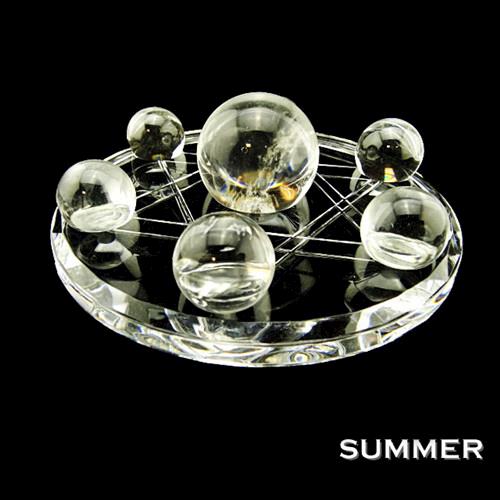 SUMMER寶石 開運大陣-天然清透白水晶球七星陣(開運能量超強)