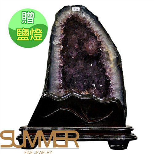 【SUMMER寶石】《9.1kg》巴西3A天然紫晶洞《加贈鹽燈》(1121-09)