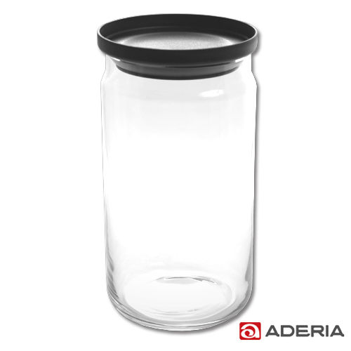 【ADERIA】日本進口堆疊收納玻璃罐1090ml(咖啡)
