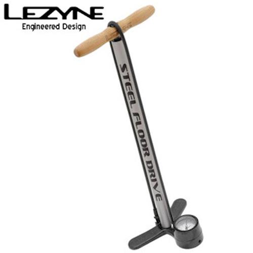 LEZYNE STEEL FLOOR DRIVE復古直立式打氣筒(銀管底座黑)