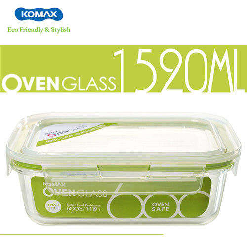 【韓國KOMAX】Oven Glass 耐熱玻璃保鮮盒1520ml-58618