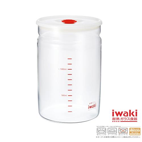 【iwaki】玻璃微波密封罐 1.45L