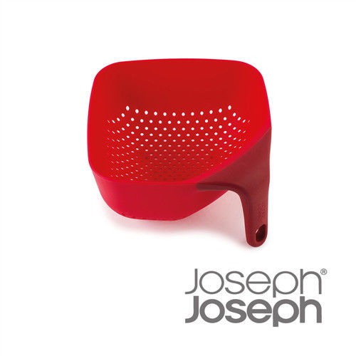 《Joseph Joseph英國創意餐廚》好好握方形濾籃(紅)