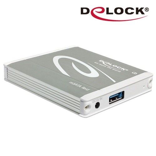Delock 2.5吋 mSATA硬碟外接盒USB 3.1 Gen2－42552