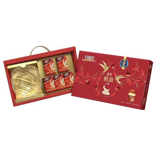 白蘭氏冰糖燕窩禮盒6盒組(5瓶/盒)+贈精美禮盒提袋紅包袋