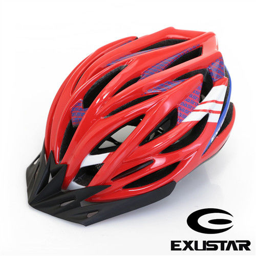 EXUSTAR 27孔自行車專用安全帽 (紅)