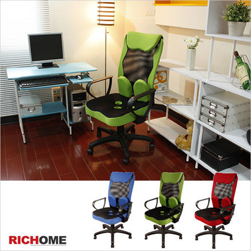 RICHOME泰德護腰厚綿機能型辦公椅-3色