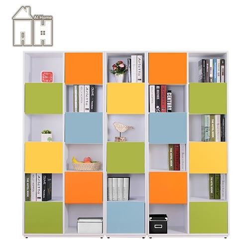 【AT HOME】芬妮6.7尺多彩組合單門書櫃