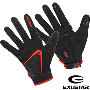 EXUSTAR 自行車全指手套(紅)XL