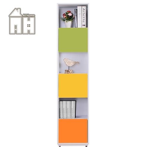 【AT HOME】芬妮1.35尺多彩三單門書櫃