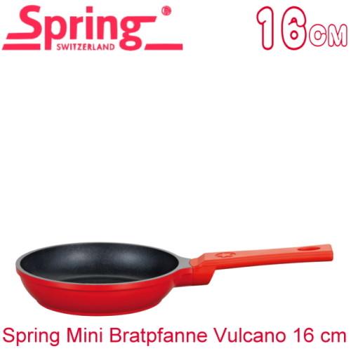 《瑞士Spring》vulcano童趣不沾單柄平底鍋紅(16cm)