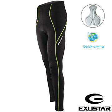 EXUSTAR 自行車夏季款長褲(黑綠) XL