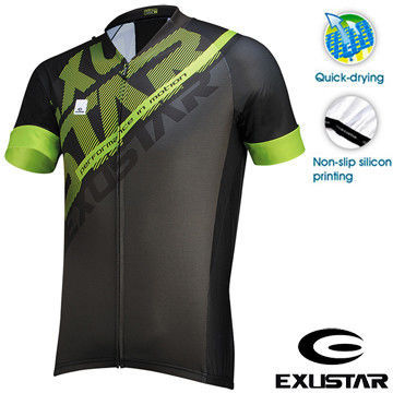 EXUSTAR 自行車短車衣(黑綠) XL